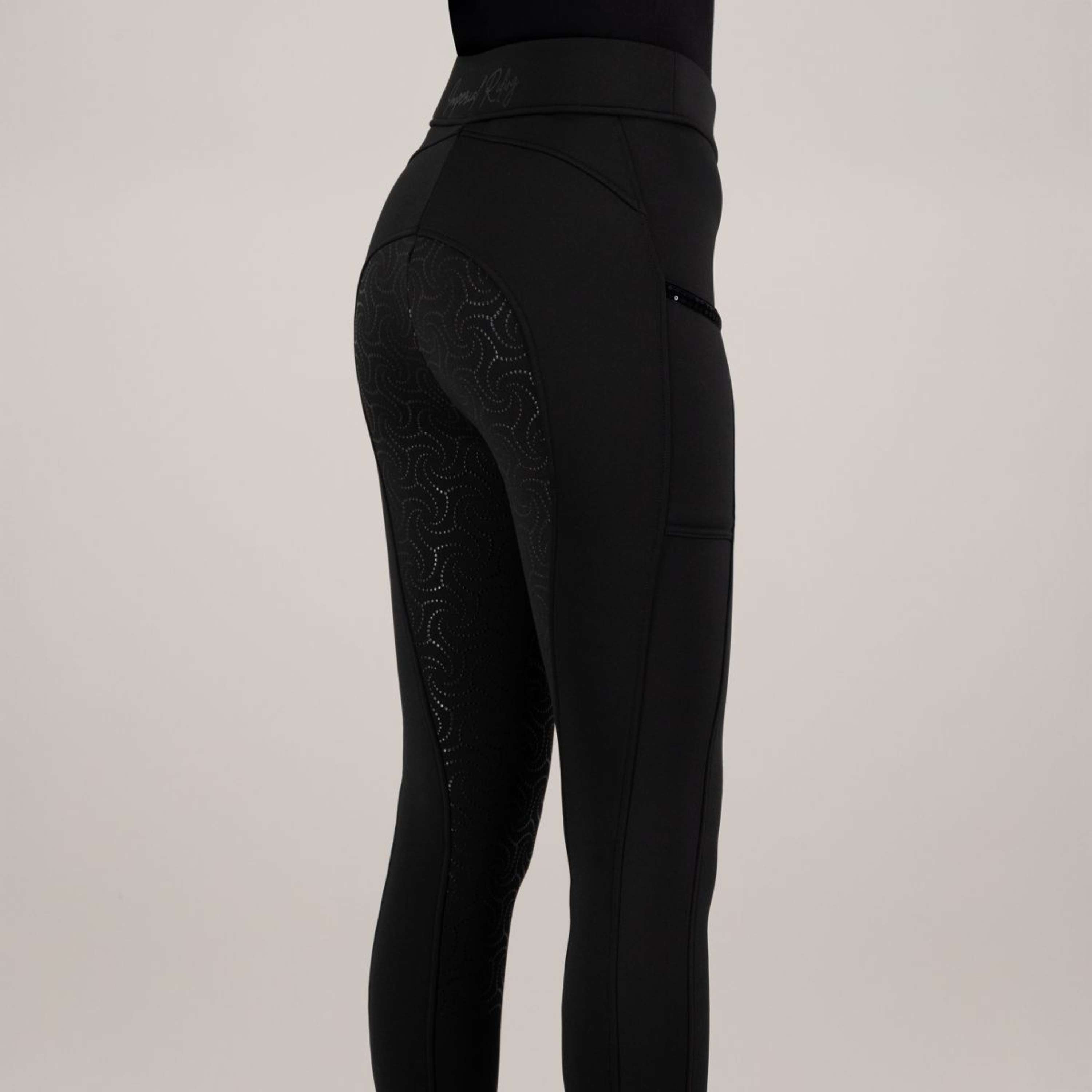 Imperial Riding Reitleggings IRHTeddy Full Grip Schwarz