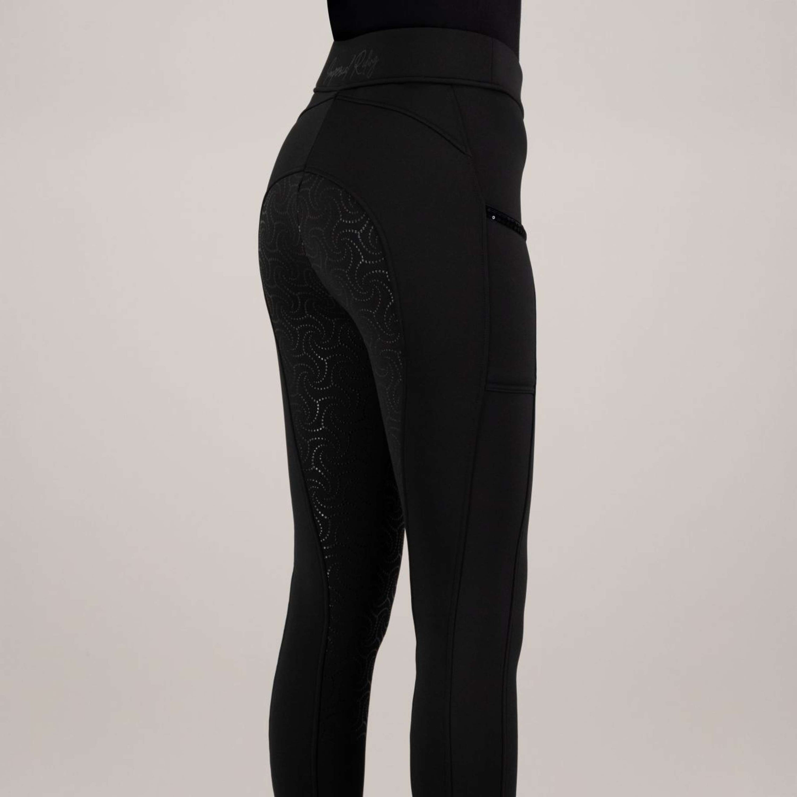 Imperial Riding Reitleggings IRHTeddy Full Grip Schwarz