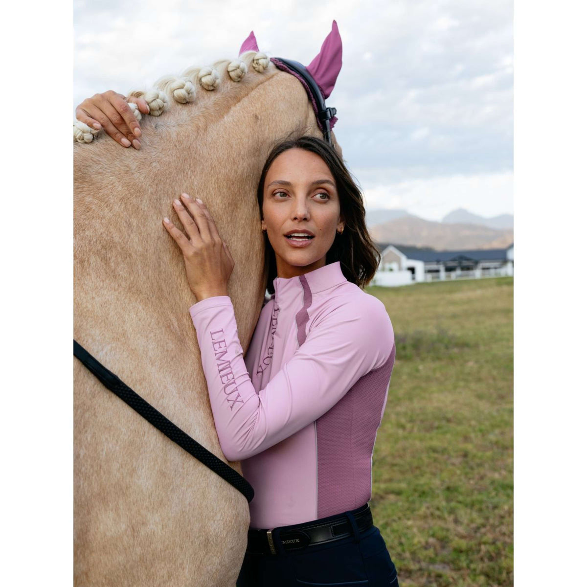 LeMieux Base Layer Philippa Mesh Lange Ärmel Fondant