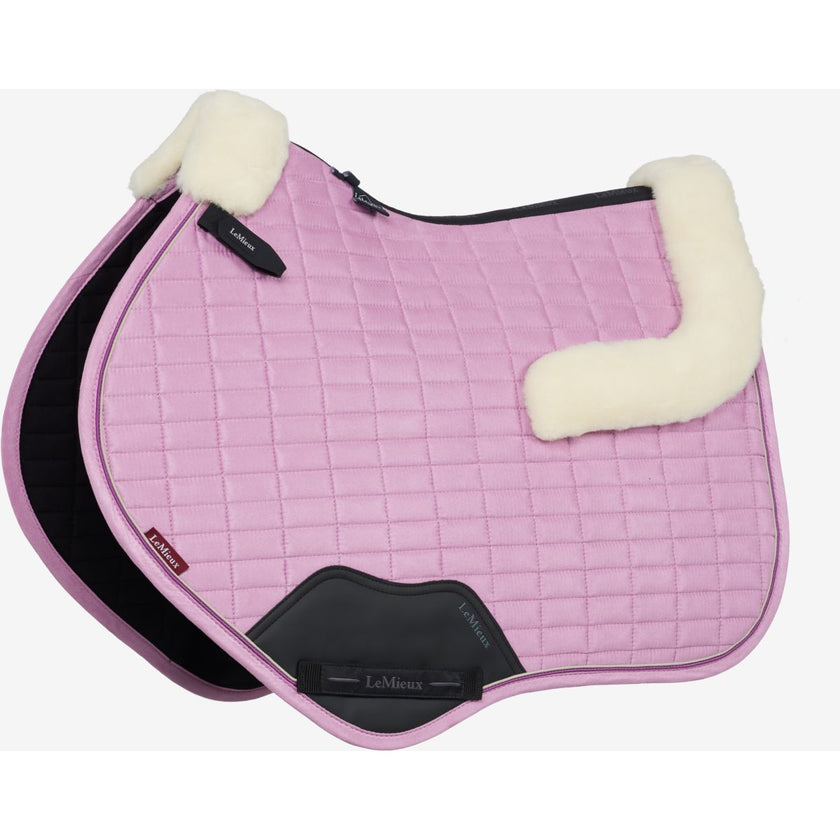LeMieux Schabracke Merino+ Suede Close Contact Square Springen Fondant