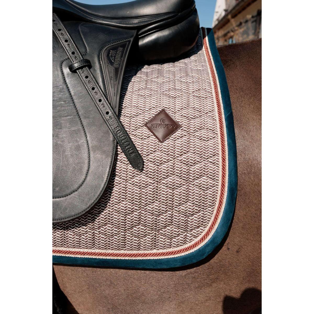 Kentucky Horsewear Schabracke Pied-de-Poule Dressur Bordeaux/Navy