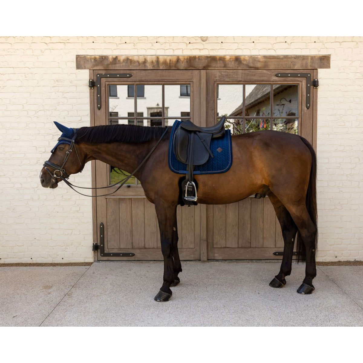 Kentucky Schabracke Velvet Mini Pearls Dressur Navy