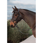 Dyon Zügel Leather Working Collection 1/2 mit Griffen Braun