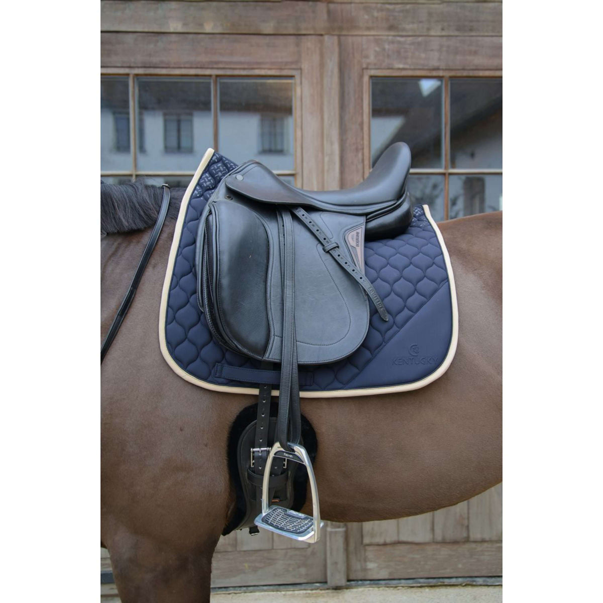 Kentucky Horsewear Schabracke Softshell Onion Quilt Dressur Navy/Beige