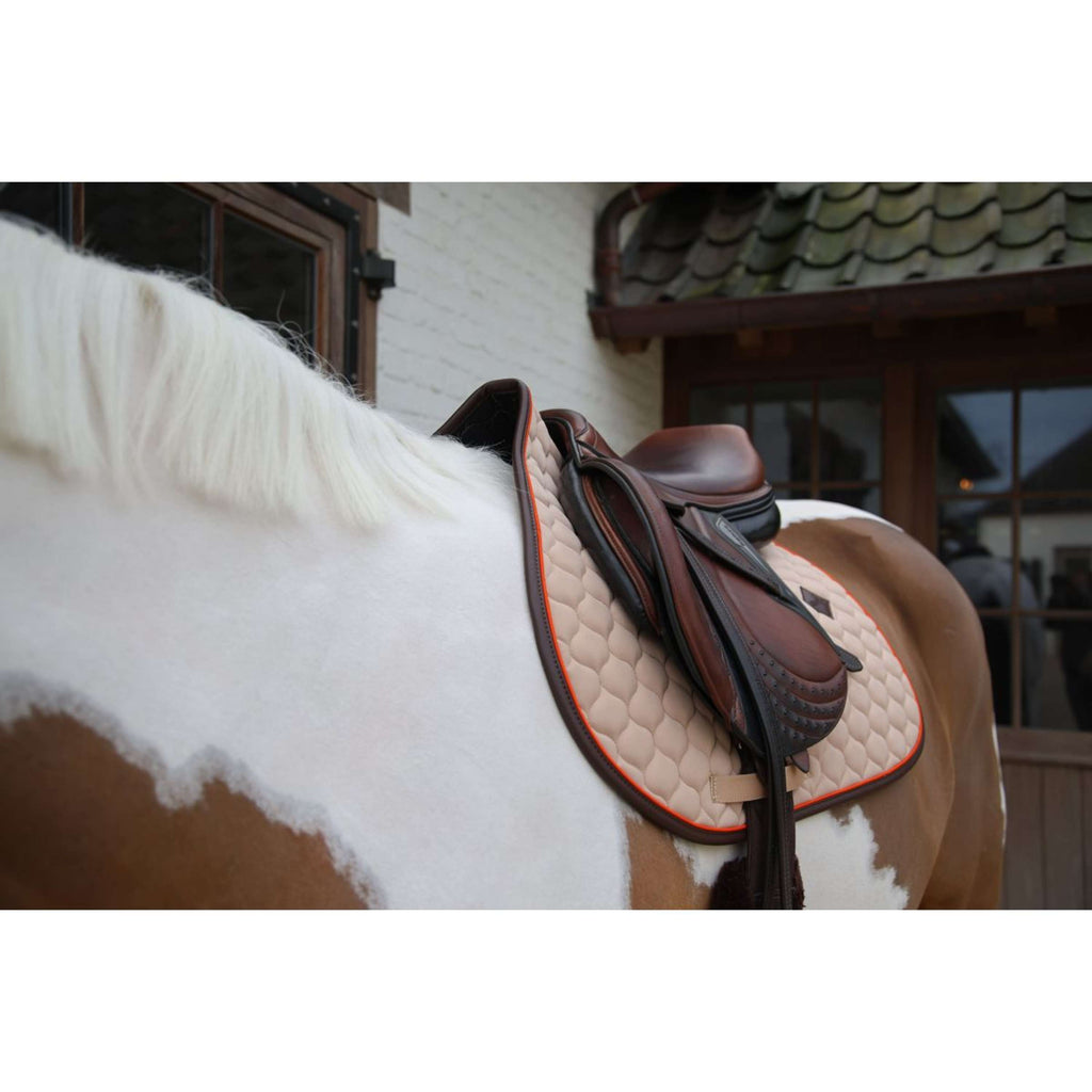 Kentucky Horsewear Schabracke Onion Quilt Leather Neon Springen Beige