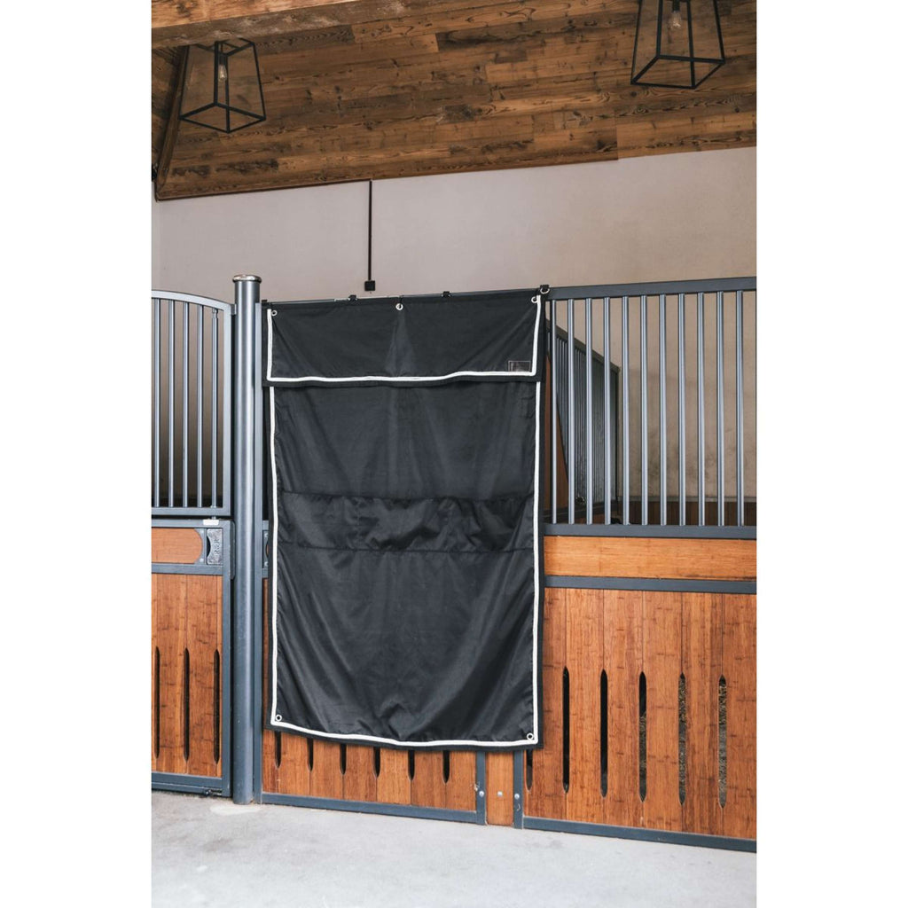 Kentucky Stallvorhang Classic mit Fächern Schwarz
