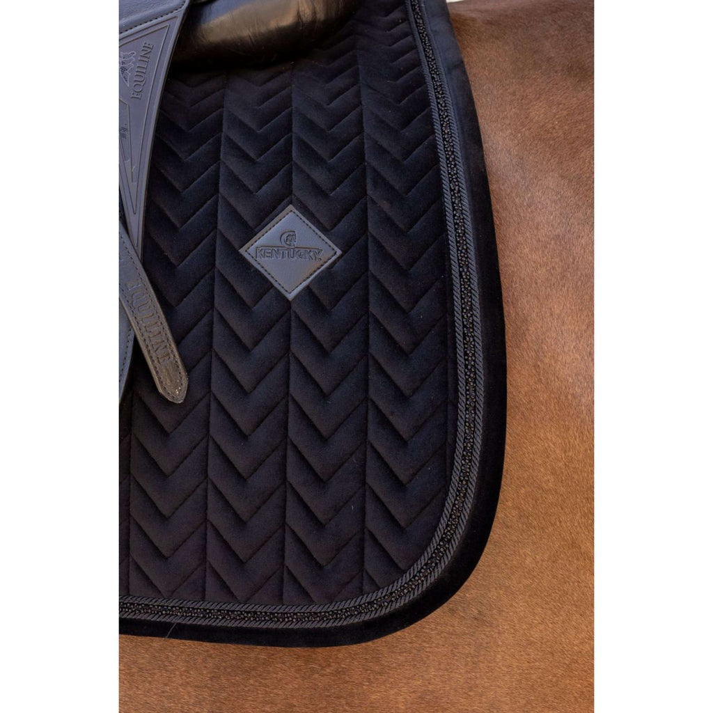 Kentucky Schabracke Velvet Mini Pearls Dressur Schwarz