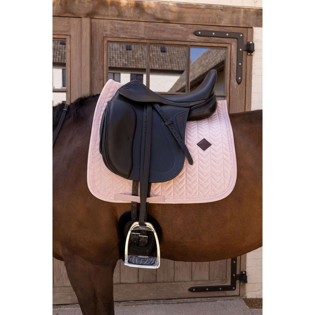 Kentucky Schabracke Velvet Mini Pearls Dressur Old Rose