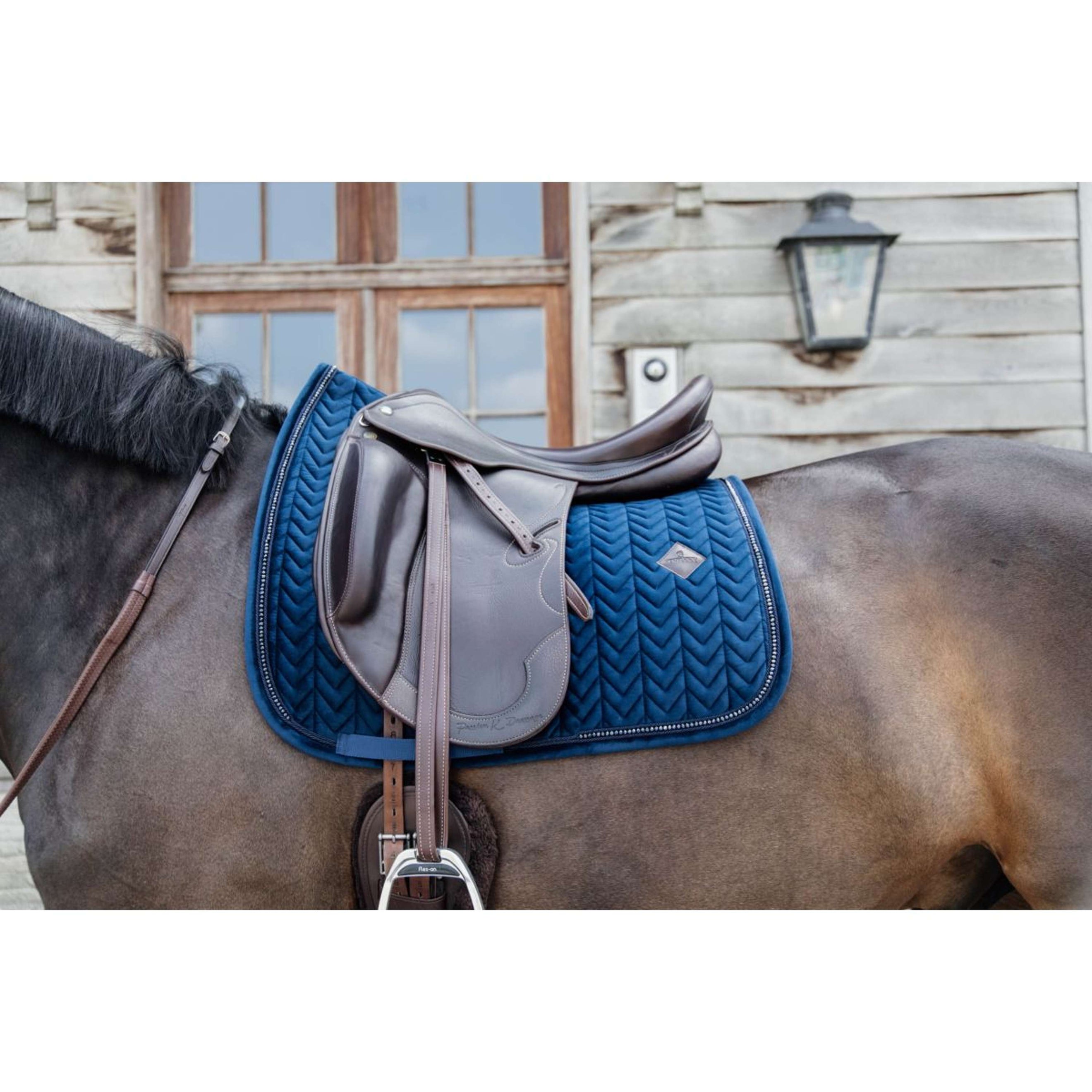 Kentucky Schabracke Velvet Pearls Dressur Navy Kentucky Schabracke Velvet Pearls Dressur Navy