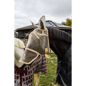 Kentucky Fliegenmaske Heart mit Ohren und Nase Beige