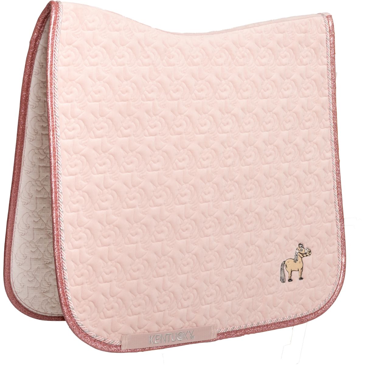 Kentucky Horsewear Schabracke Unicorn Head Glitter Dressur Soft Rose
