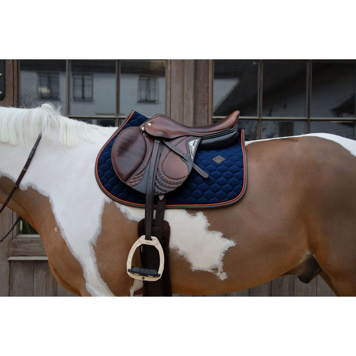 Kentucky Horsewear Schabracke Onion Quilt Leather Neon Springen Navy