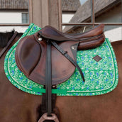 Kentucky Schabracke Velvet Paisley Garden Springen Grün/Navy
