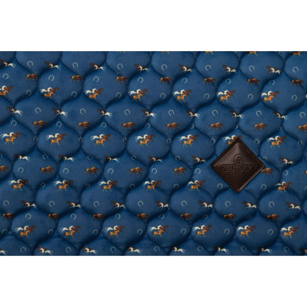 Kentucky Schabracke Velvet Horse Printing Navy