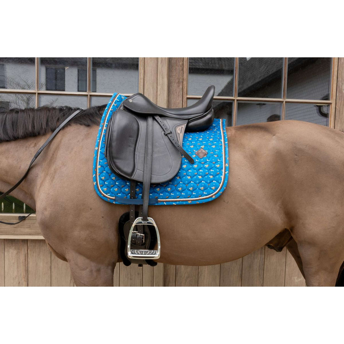 Kentucky Schabracke Velvet Horse Printing Dressur Navy