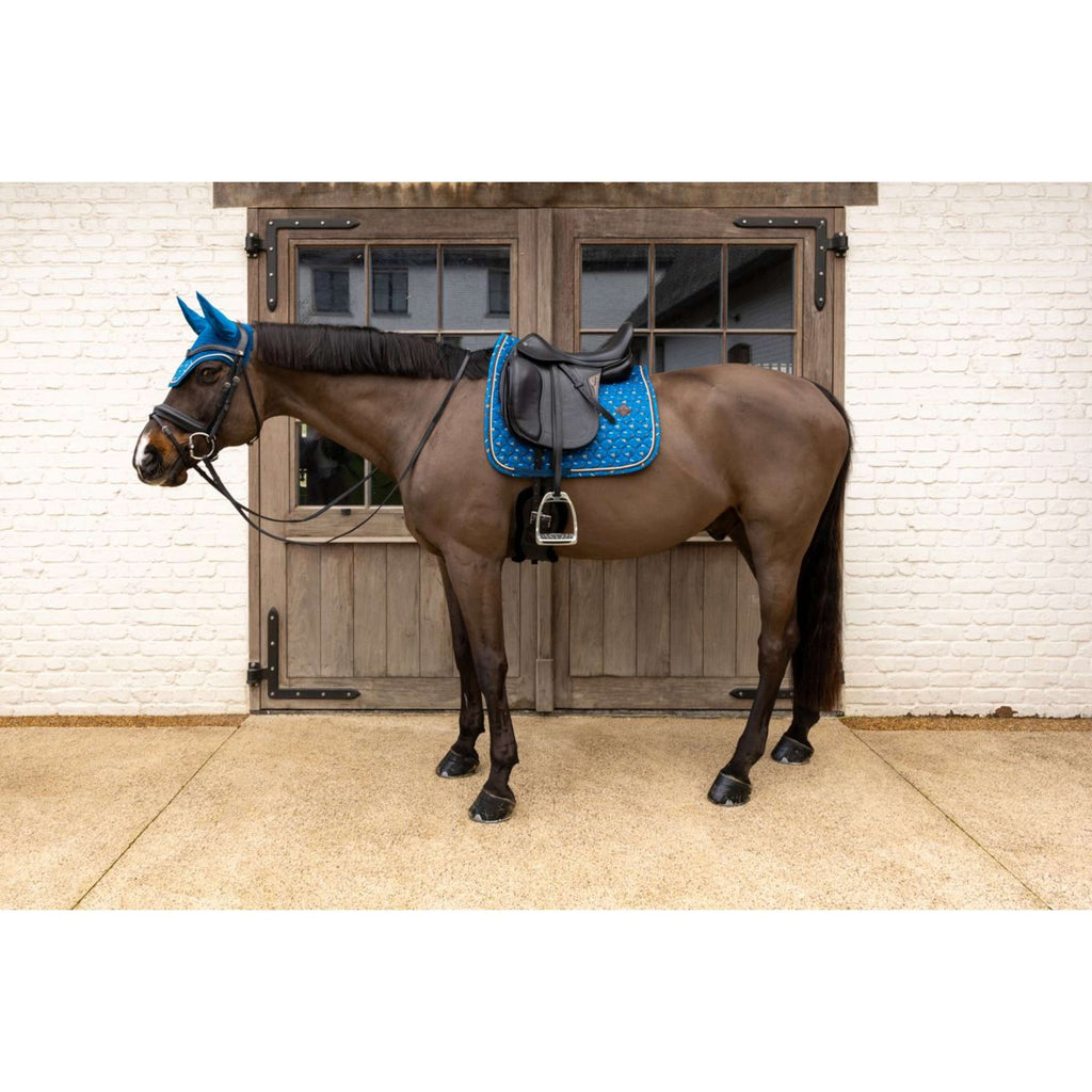 Kentucky Schabracke Velvet Horse Printing Dressur Navy