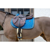 Kentucky Schabracke Velvet Horse Printing Springen Navy