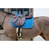 Kentucky Schabracke Velvet Horse Printing Springen Navy