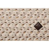 Kentucky Schabracke Velvet Horse Printing Springen Beige