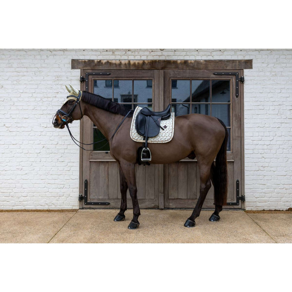 Kentucky Schabracke Velvet Horse Printing Dressur Beige