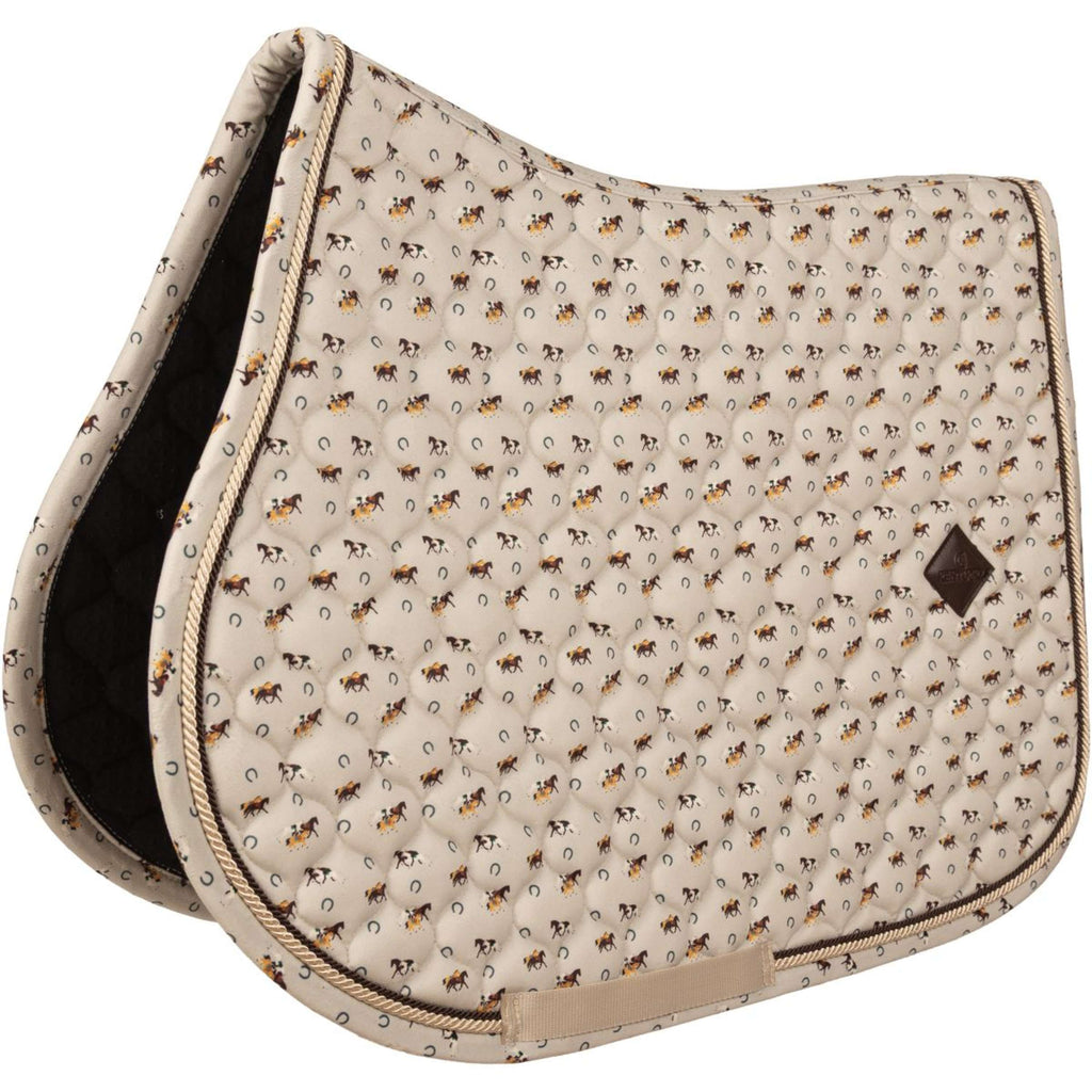 Kentucky Schabracke Velvet Horse Printing Beige