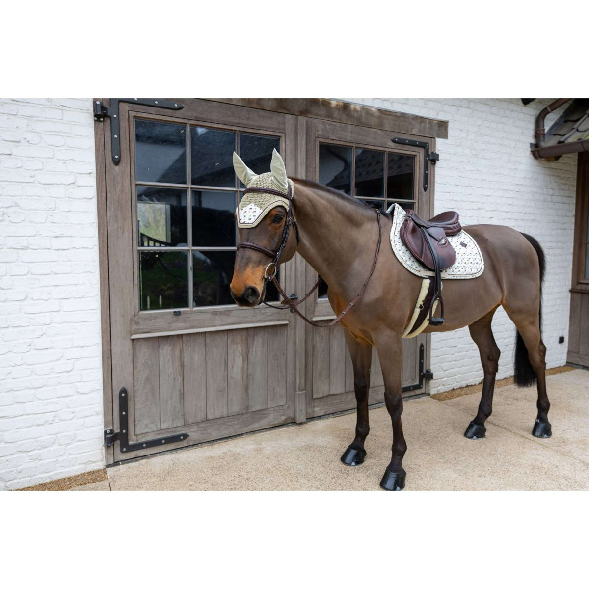 Kentucky Schabracke Velvet Horse Printing Beige