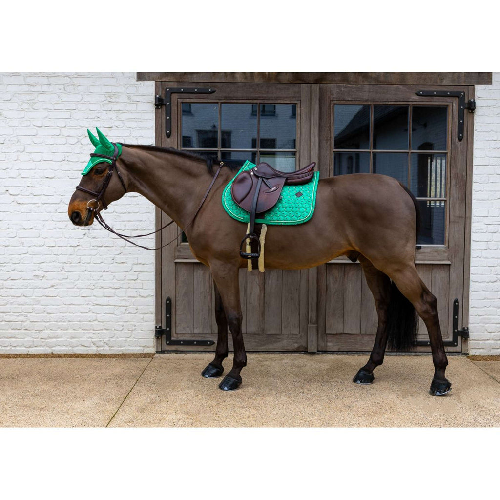 Kentucky Schabracke Velvet Horse Printing Springen Grün