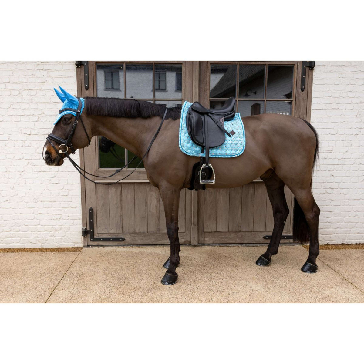 Kentucky Schabracke Velvet Pied De Poule Dressur Navy