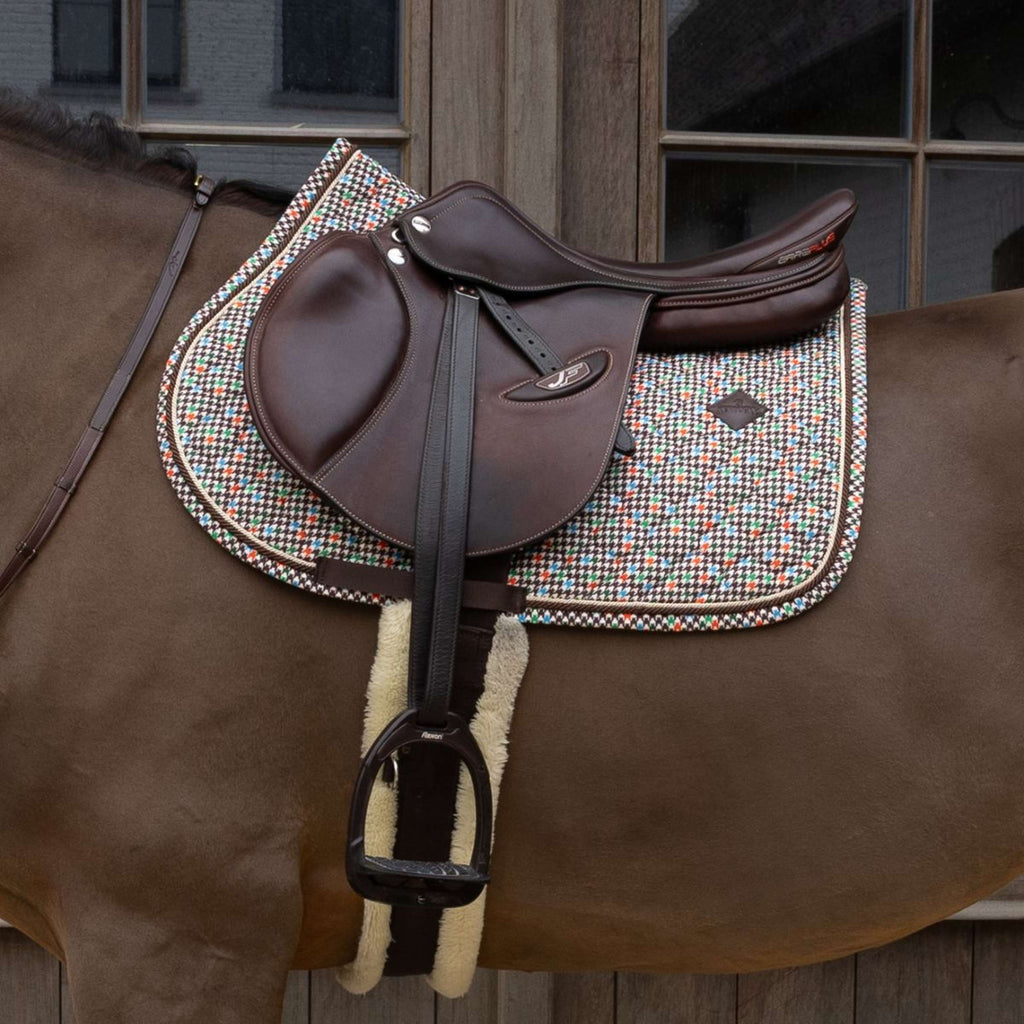 Kentucky Schabracke Velvet Pied De Poule Springen Braun