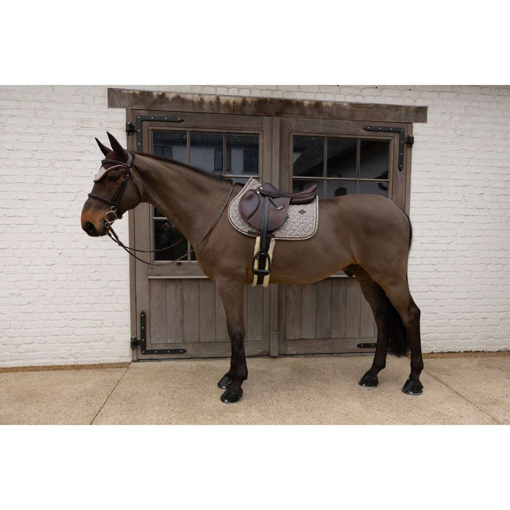 Kentucky Schabracke Velvet Pied De Poule Springen Braun