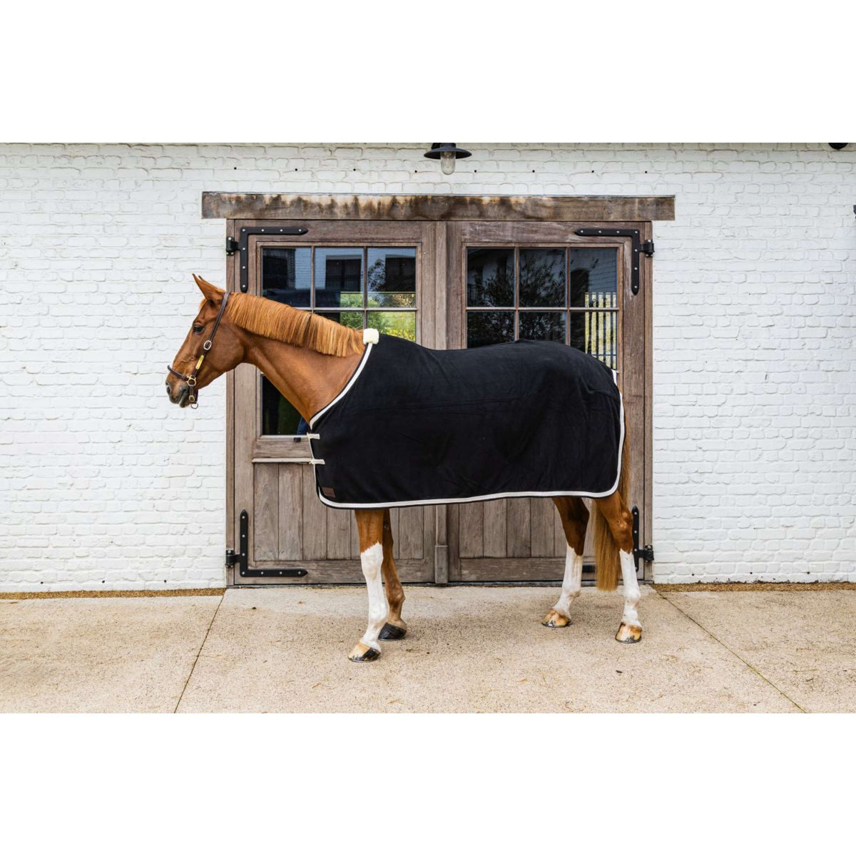 Kentucky Fleecedecke Plaited Schwarz