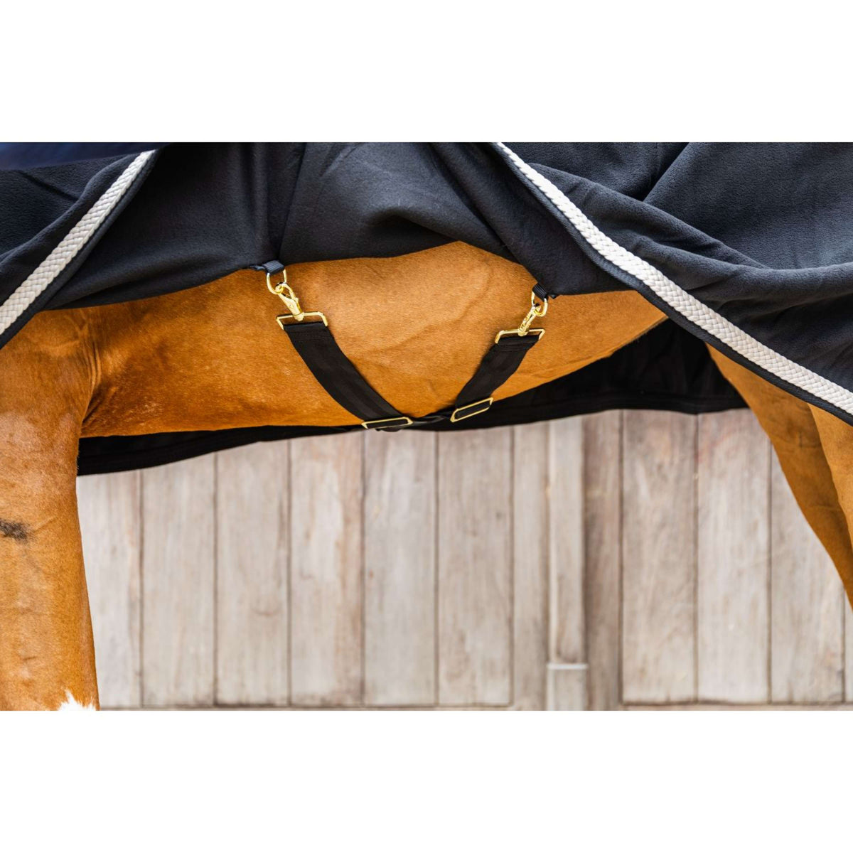 Kentucky Fleecedecke Plaited Schwarz