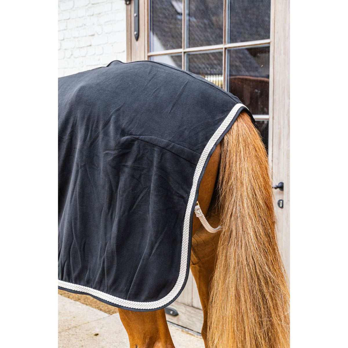 Kentucky Fleecedecke Plaited Schwarz