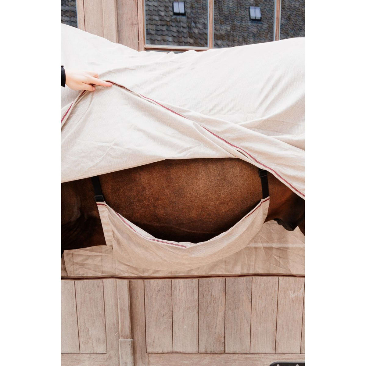 Kentucky Fliegendecke Comfort Mesh Classic with Neck & Belly Cover Beige/Bordeaux