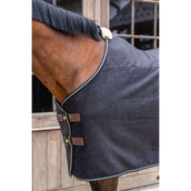 Kentucky Fleecedecke Heavy Melange Schwarz