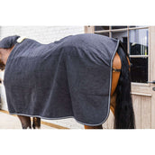 Kentucky Fleecedecke Heavy Melange Schwarz