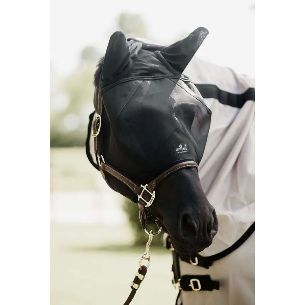 Kentucky Fliegenmaske Classic mit Ohren Schwarz
