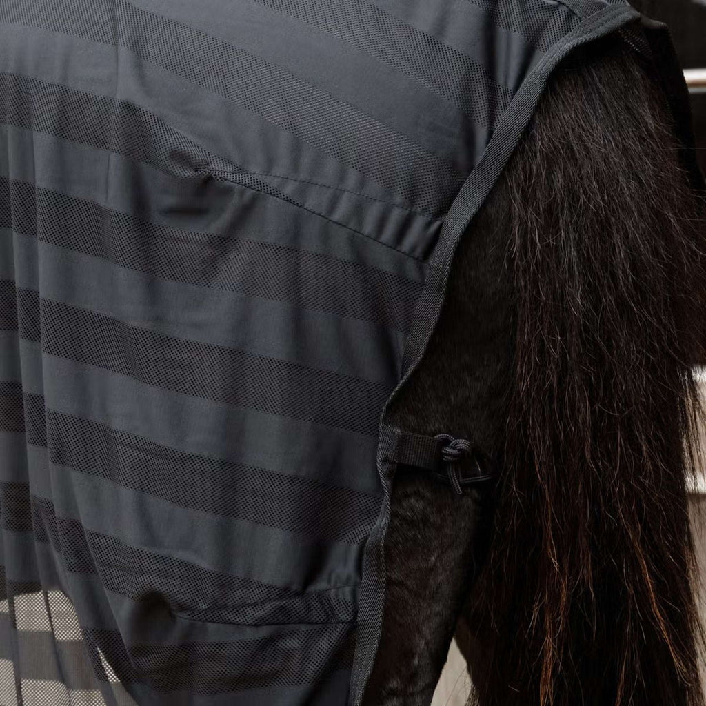 Kentucky Horsewear Fliegendecke Light Striped Mesh Schwarz