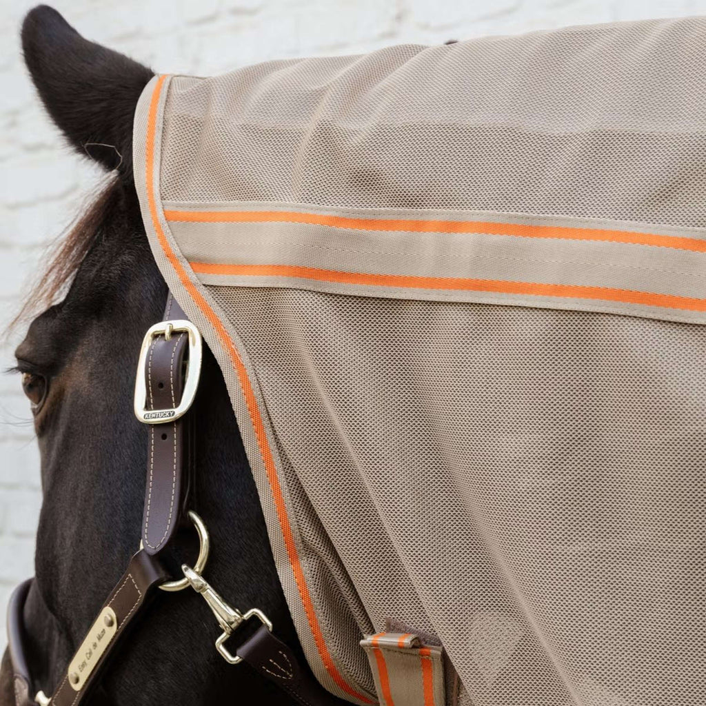 Kentucky Horsewear Fliegendecke Comfort Mesh Beige/Orange