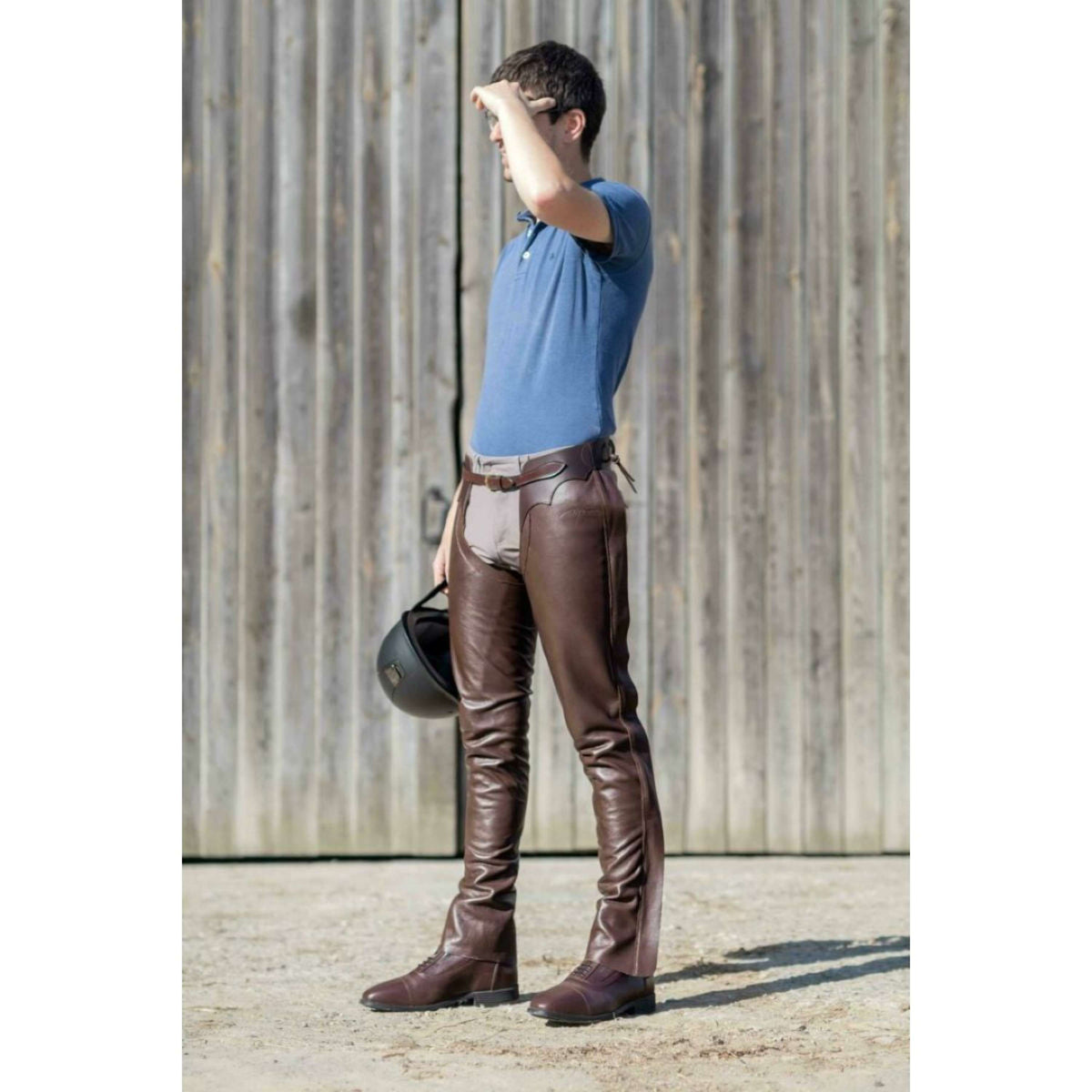 Dyon Lange Chaps aus Leder Standard Braun