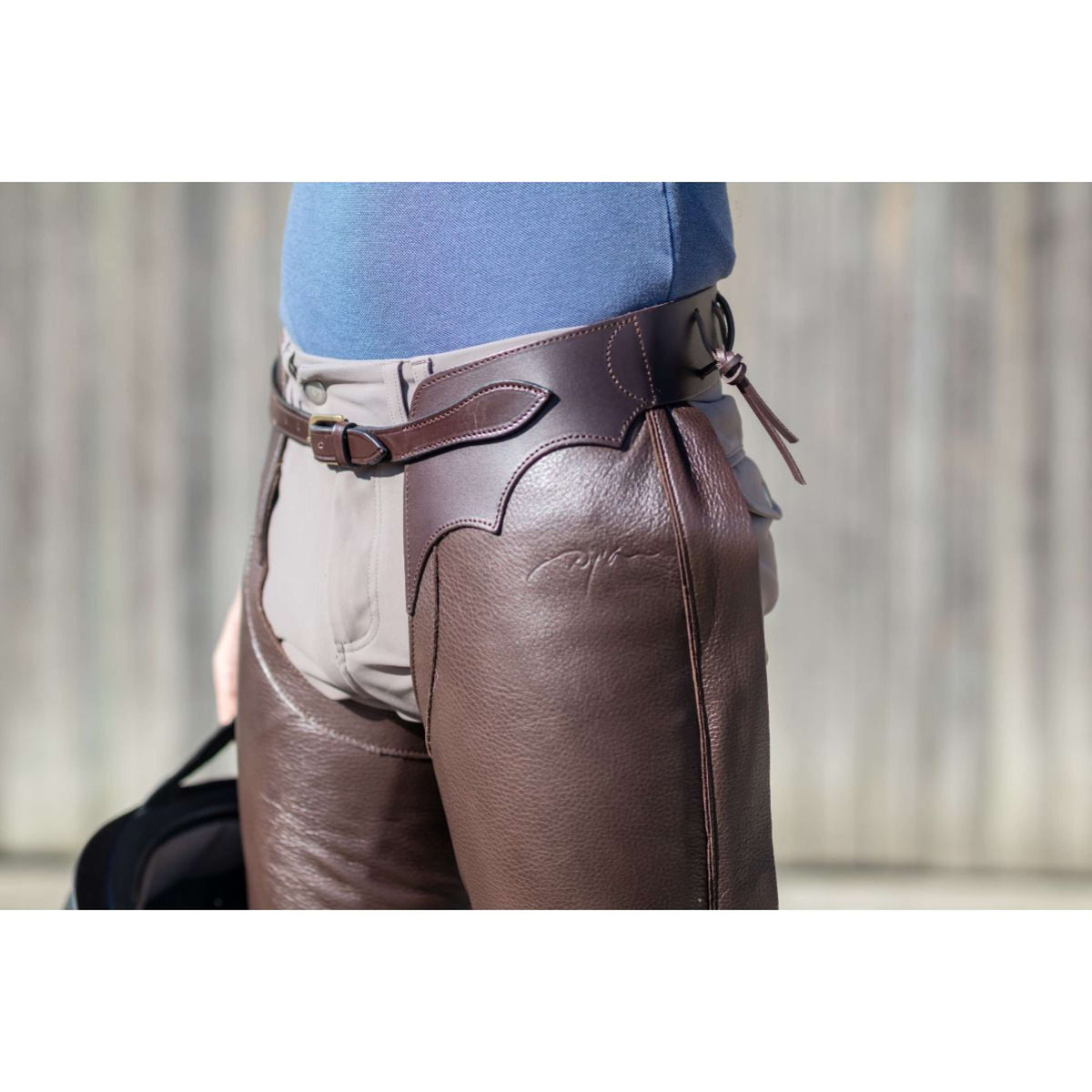 Dyon Lange Chaps aus Leder Standard Braun