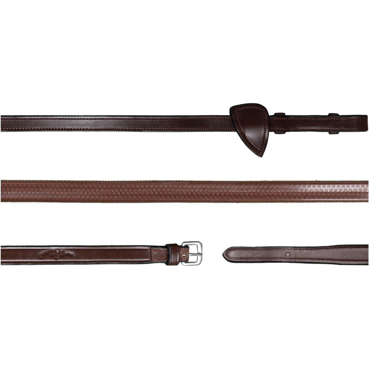 Dyon Zügel New English Collection 1/2 Gummi Braun