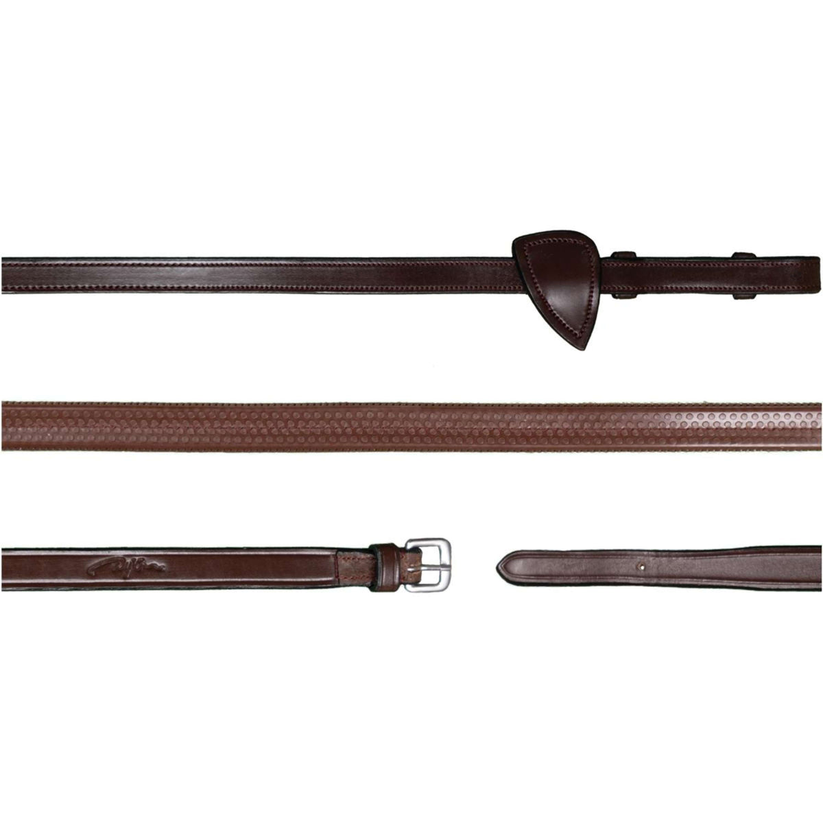 Dyon Zügel New English Collection 1/2 Gummi Braun