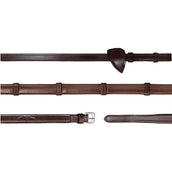 Dyon Zügel 7 Loops New English Collection 1/2 Gummi Braun