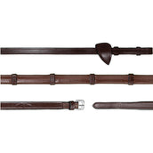 Dyon Zügel 7 Loops New English Collection 1/2 Gummi Braun