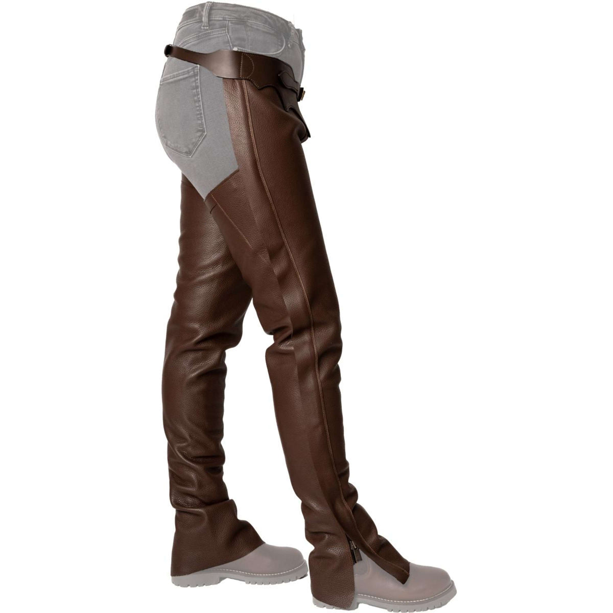 Dyon Lange Chaps aus Leder Standard Braun