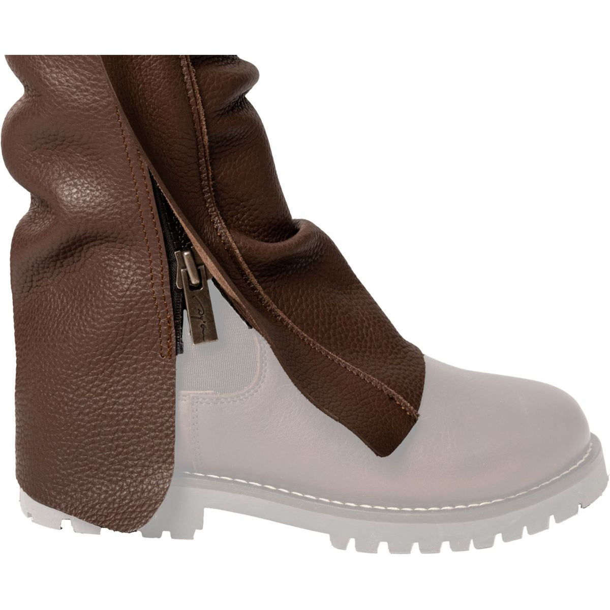 Dyon Lange Chaps aus Leder Standard Braun