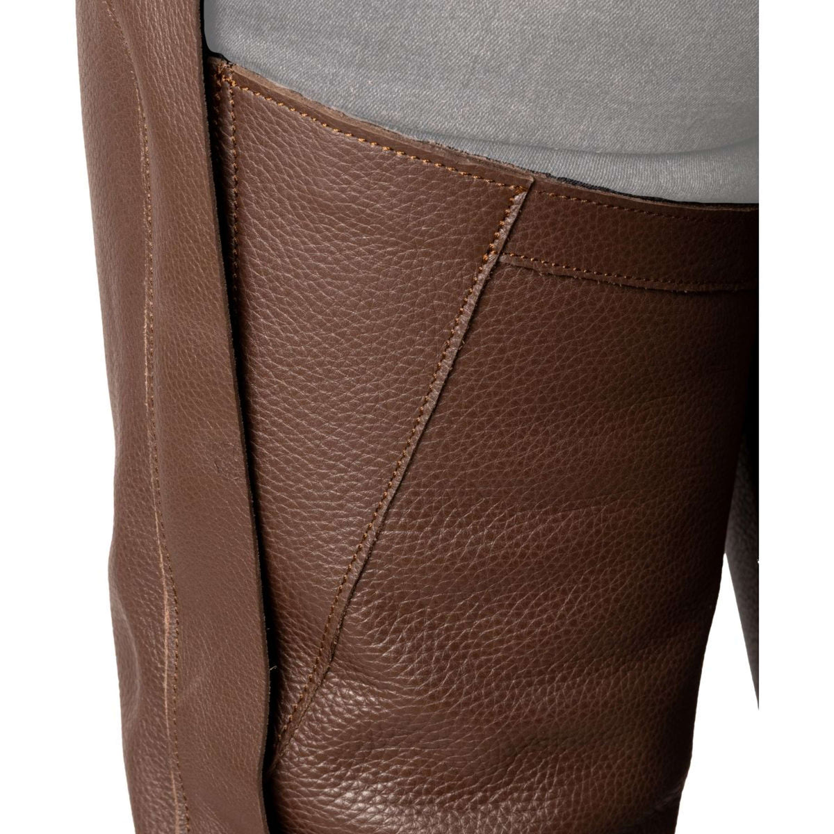 Dyon Lange Chaps aus Leder Standard Braun