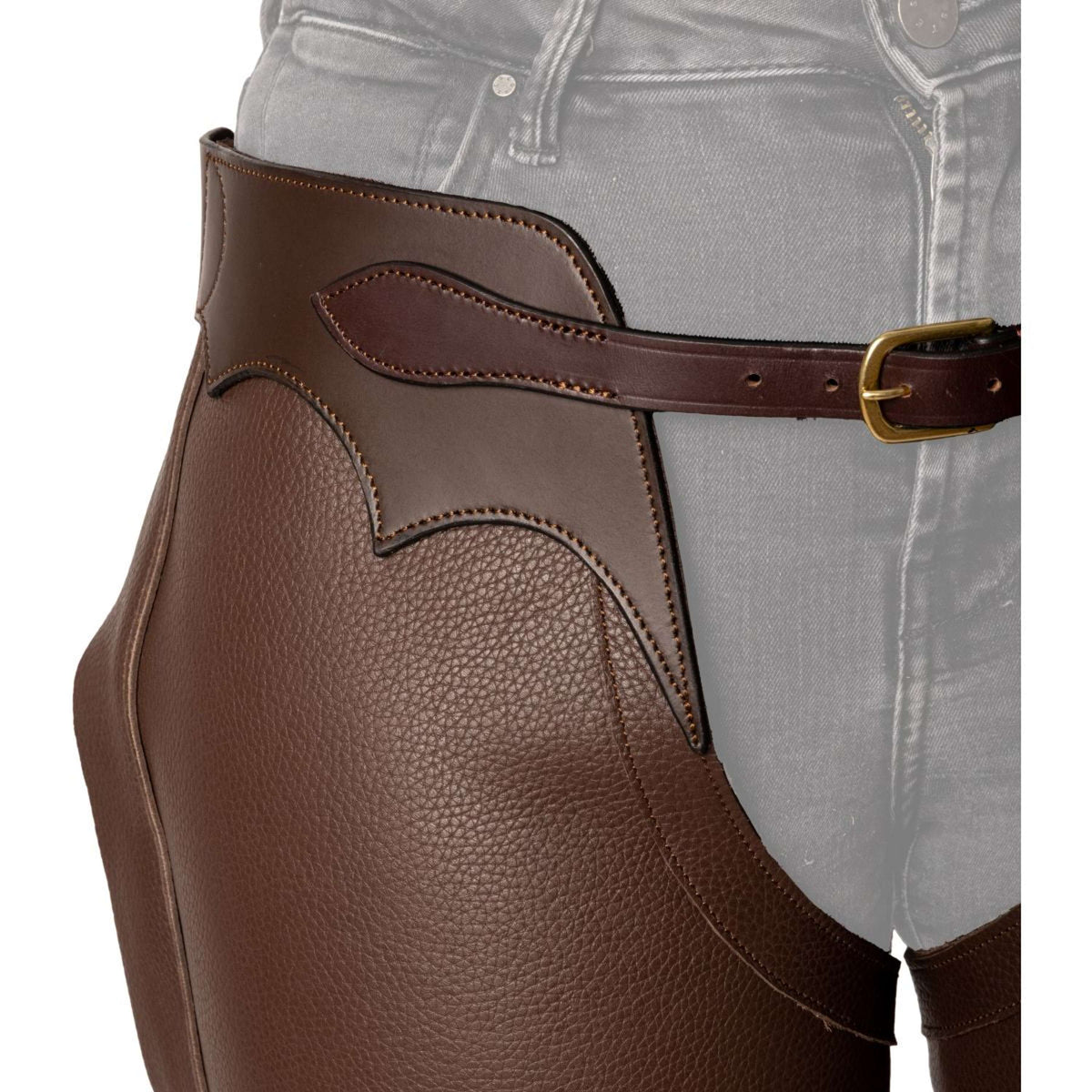 Dyon Lange Chaps aus Leder Standard Braun