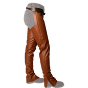 Dyon Lange Chaps aus Leder Standard Cognac